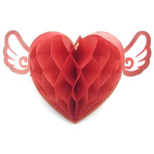 Heart Honeycomb with Angel Wings 30cm
