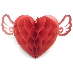 Heart Honeycomb with Angel Wings 25cm