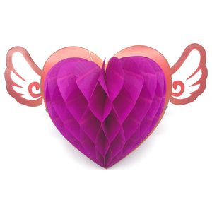 Heart Honeycomb with Angel Wings 25cm