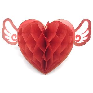 Heart Honeycomb with Angel Wings 20cm