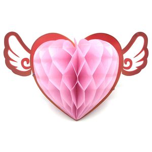 Heart Honeycomb with Angel Wings 20cm