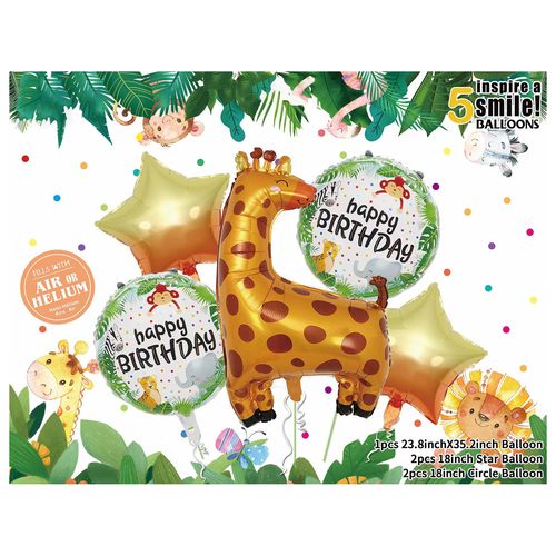 Safari Foil Balloon Set 5 pcs
