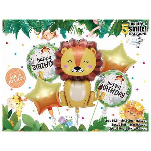 Safari Foil Balloon Set 5 pcs