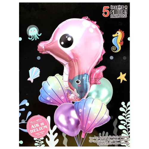 Mermaid Foil Balloon Set 5pcs