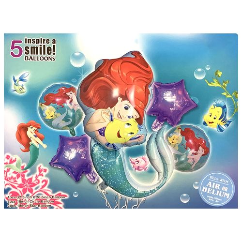 Mermaid Foil Balloon Set 5pcs