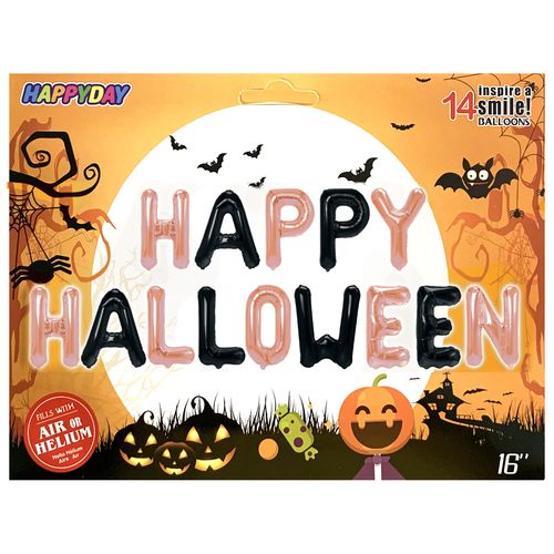 Happy Halloween Foil letter Balloon Set 16inches