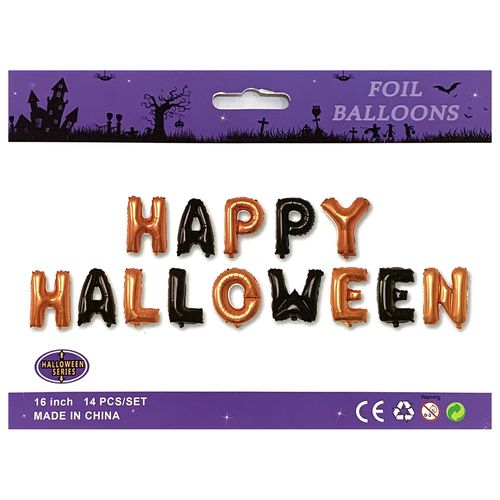 Happy Halloween Foil letter Balloon Set 16inches