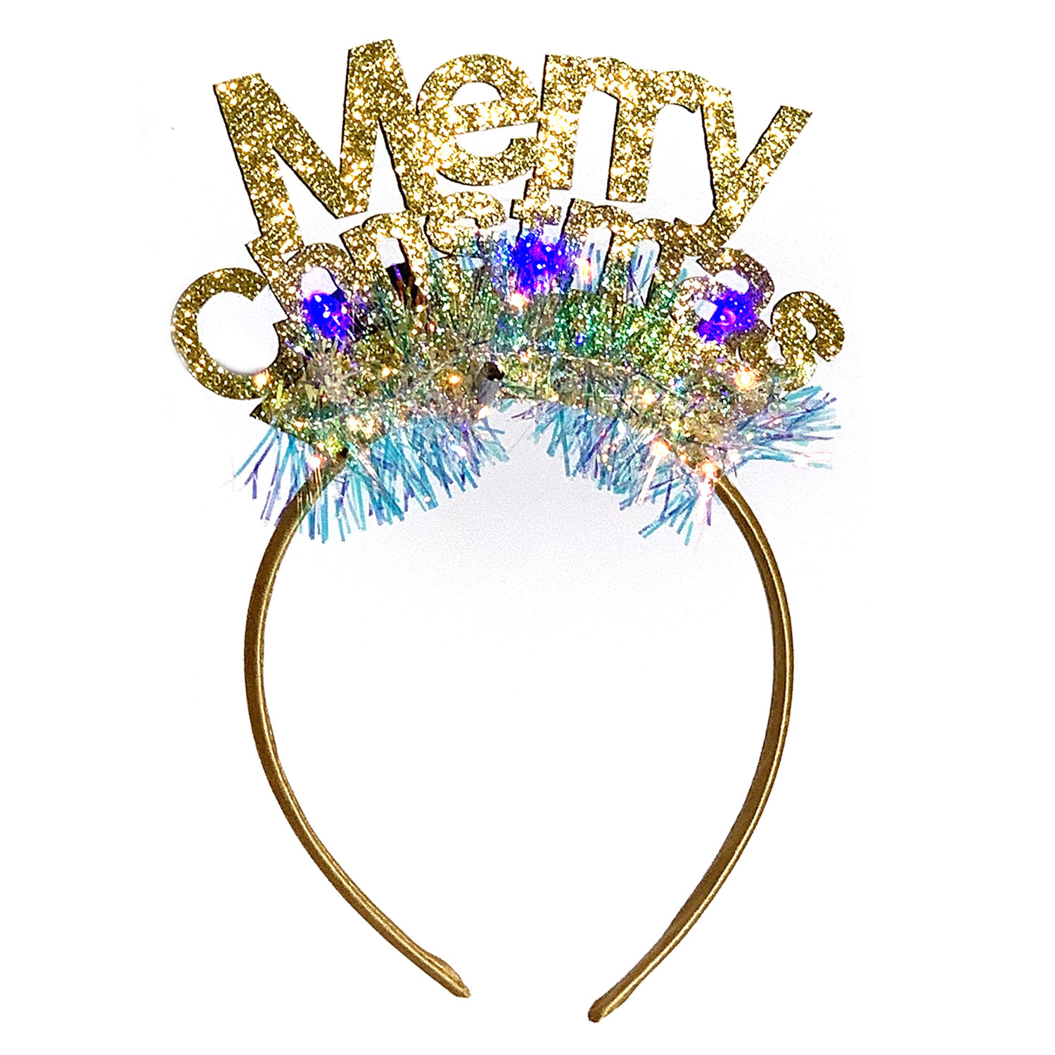 Merry Christmas Letter Headband w/ Lights