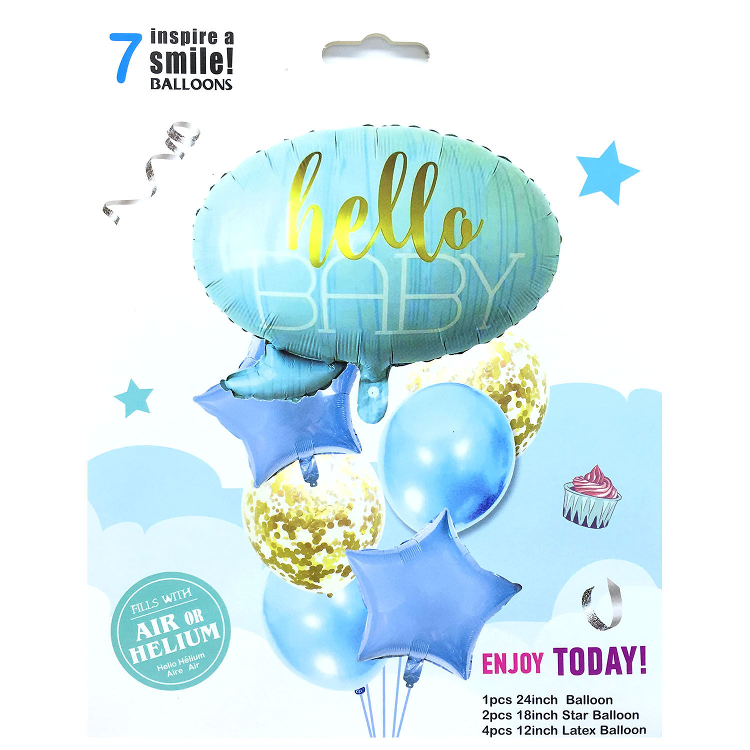 Hello Baby Balloon Set 7pcs