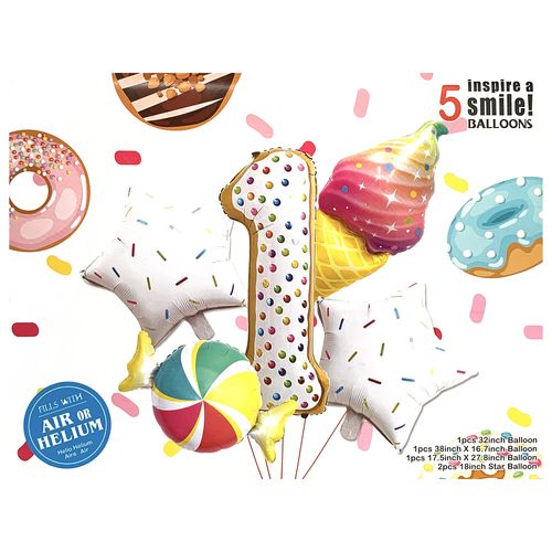 Candy Donut Ice Cream Sweets Foil Balloon Set