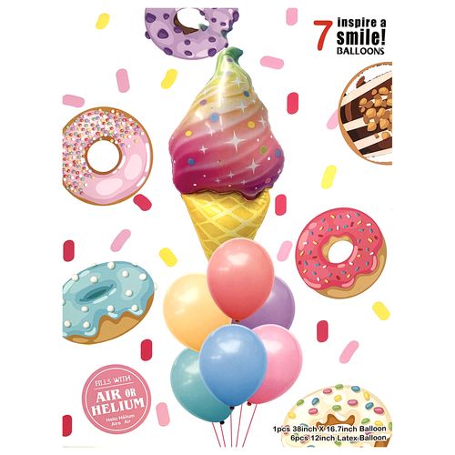 Candy Donut Ice Cream Sweets Foil Balloon Set