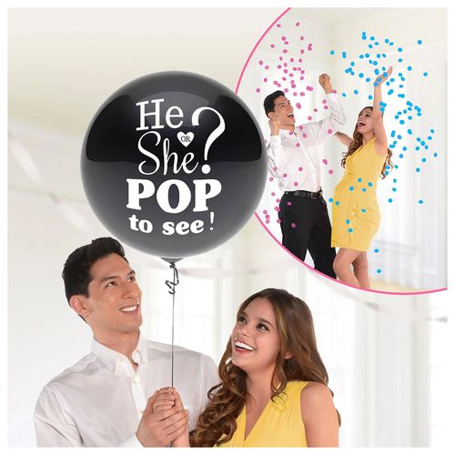 36inch He or She Pop Balloon with Confetti