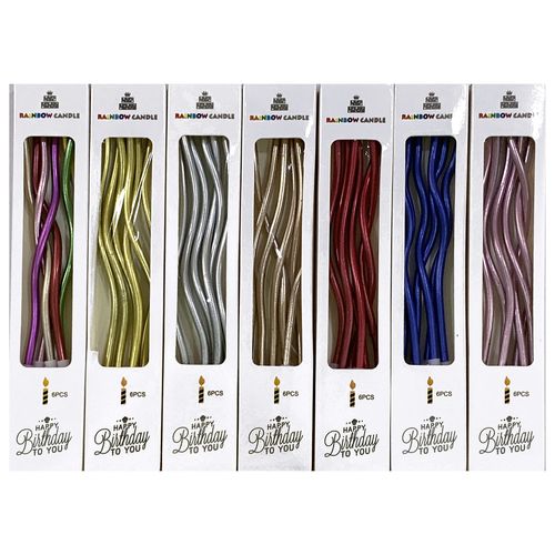 Long Spiral Twirl Candle 6 pcs