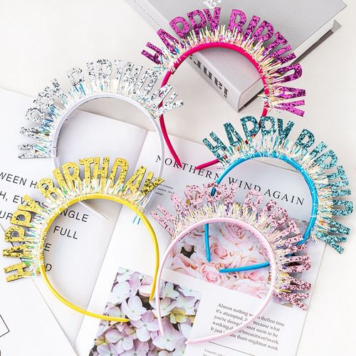 Happy Birthday Bride Mermaid Unicorn Congrats Costume Headband Glasses and Props